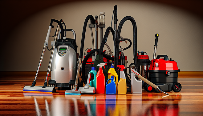 Professional carpet cleaning equipment and tools