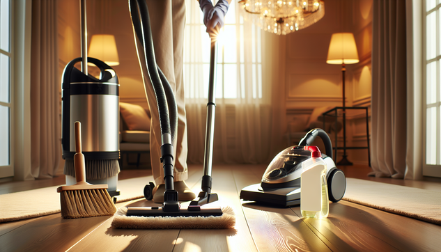 Maintaining clean floors with vacuuming and sweeping